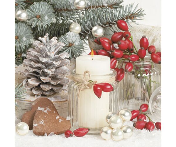 Ubrousky MAKI L (20ks) Snowy Winter Arrangement
