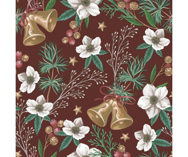 Ubrousky MAKI L (20ks) Elegant Winter Back on Claret