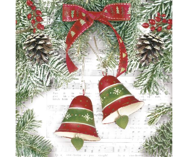 Ubrousky MAKI L (20ks) Xmas Bells on Music Notes