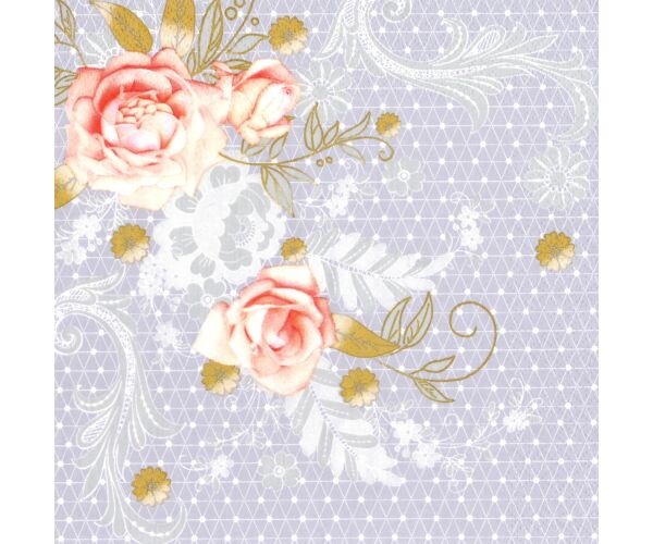 Ubrousky MAKI L (20ks) Graphic Grey Lace with Roses