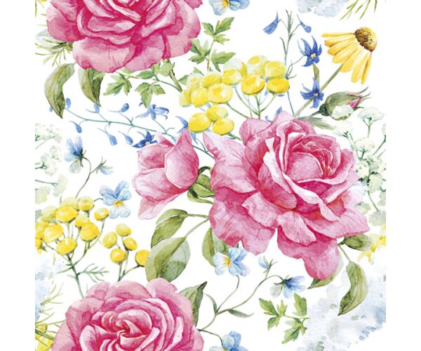 Ubrousky MAKI L (20ks) Roses and Field Flowers