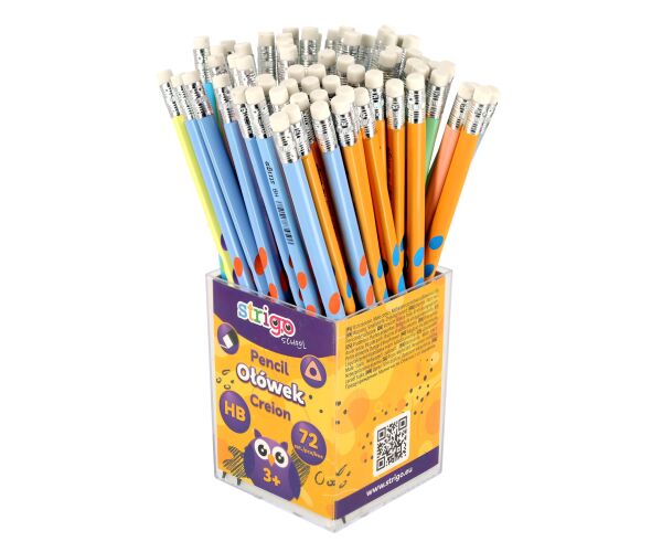 Tužka s gumou STRIGO HB PLASTIC TRIO - výřez