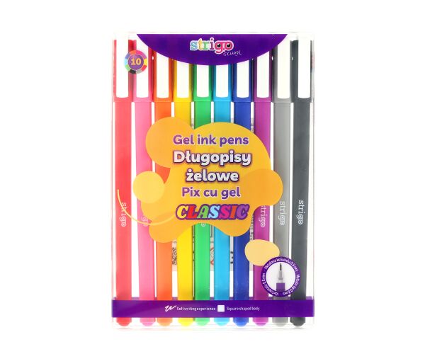 Gelové pero Strigo 10 ks - classic