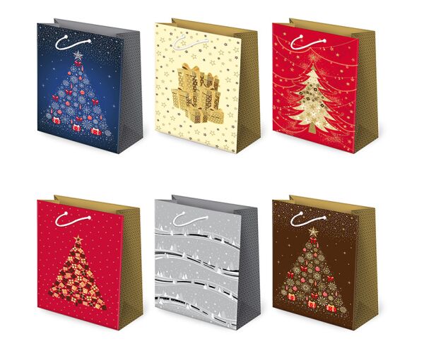 Vánoční papírová taška T-16L Avantgarde sestava S2