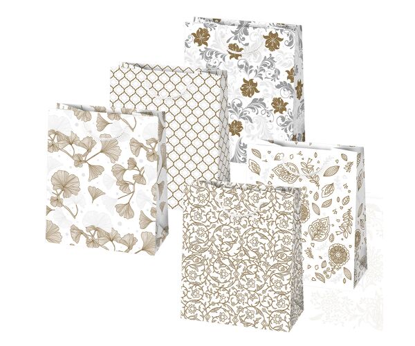 Papírová taška PM T4 sestava 106 s brokátem