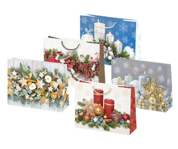 Vánoční papírová taška Pol-Mak T8 sestava 37 velká podélná