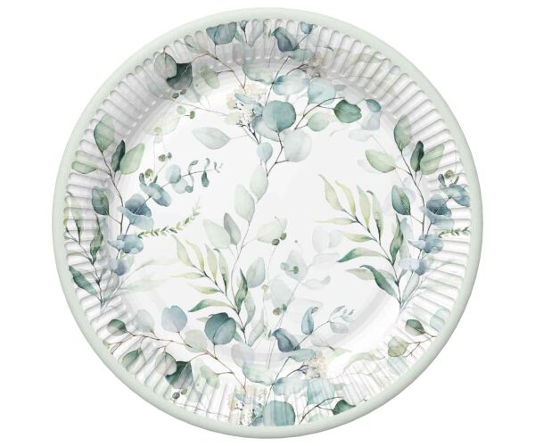 Papírový talíř velký - Eucaliptus Twigs