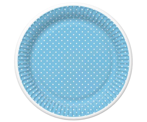 Papírový talíř malý - White Dots on Blue