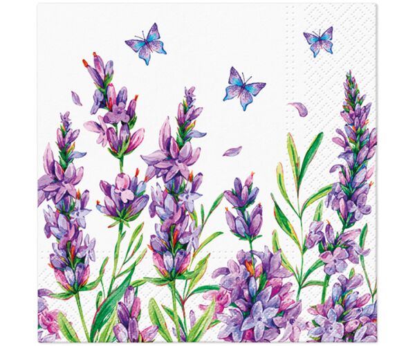 Ubrousky PAW TETE L (20ks) Lavender Butterfly