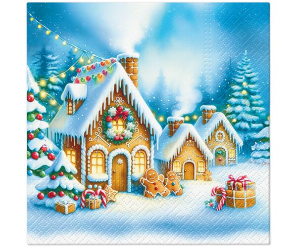 Ubrousky PAW TETE L (20ks) Christmas Lights Village