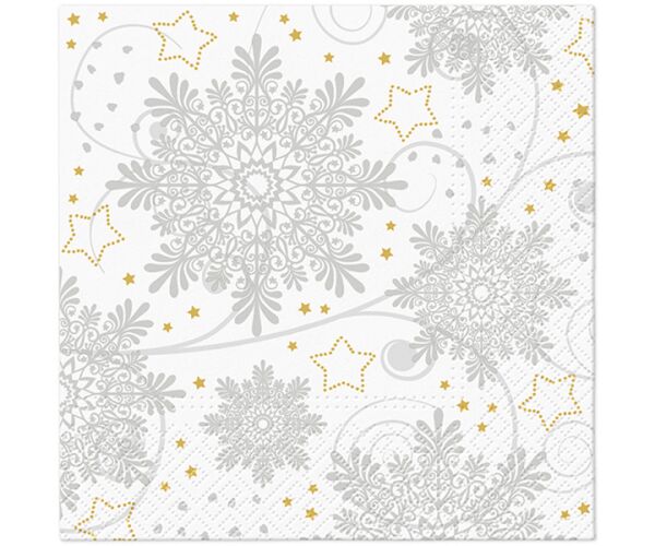 Ubrousky PAW TETE L (20ks) Snowflakes