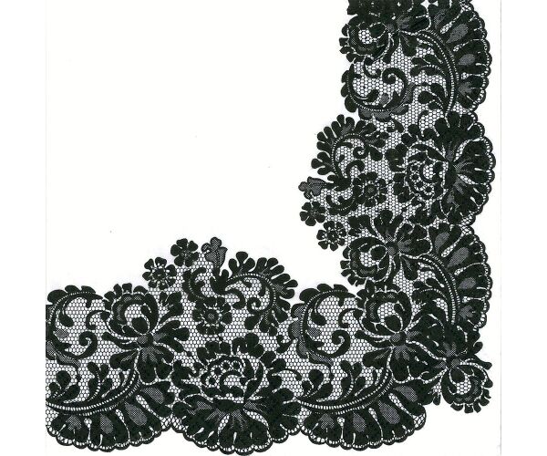 Ubrousky PAW TETE L (20ks) Lacy frame black