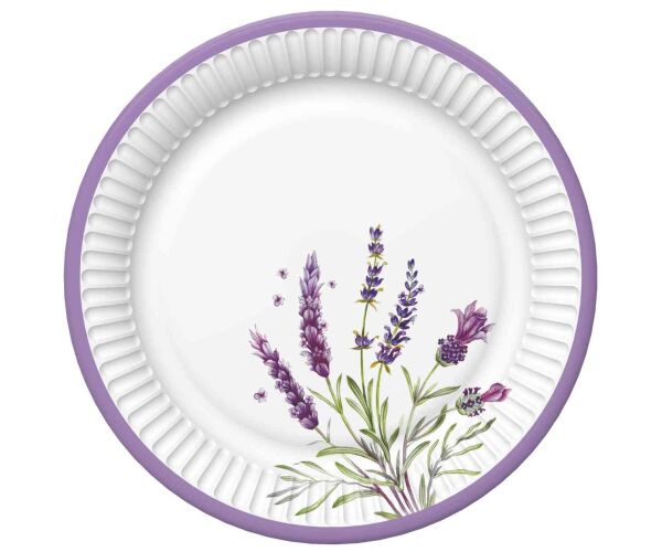 Papírový talíř malý - Lavender Twigs