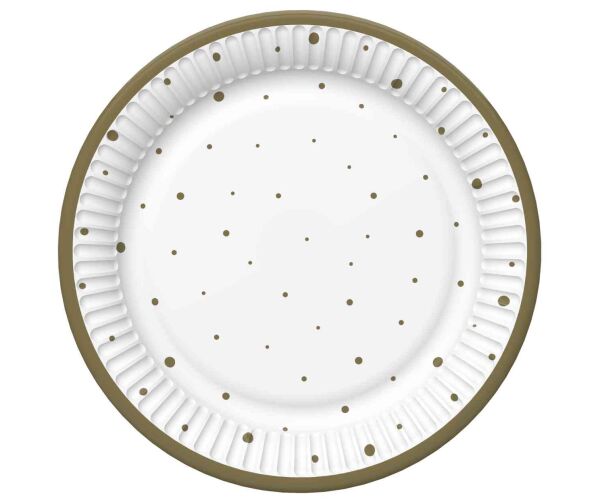 Papírový talíř malý - Ornament Gold