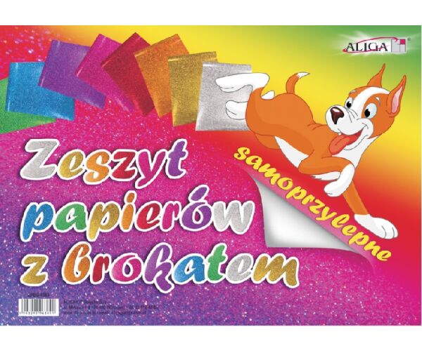Barevný papír - Brokát samolepicí B5/8