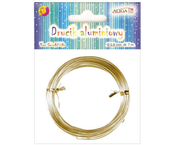 Drátek hliníkový zlatý 1,2 mm x 5 m