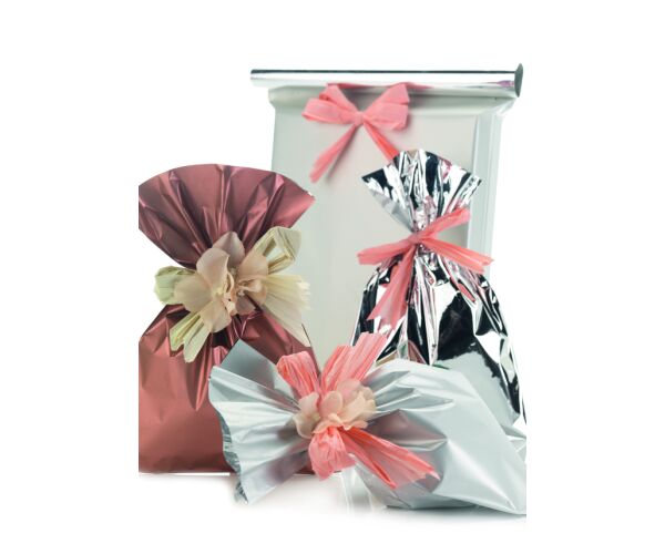 Dárkový sáček Dots double metal 12 x 17,5 cm