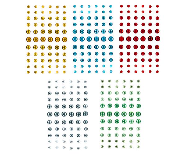 Kamínky samolepící - drahokamy