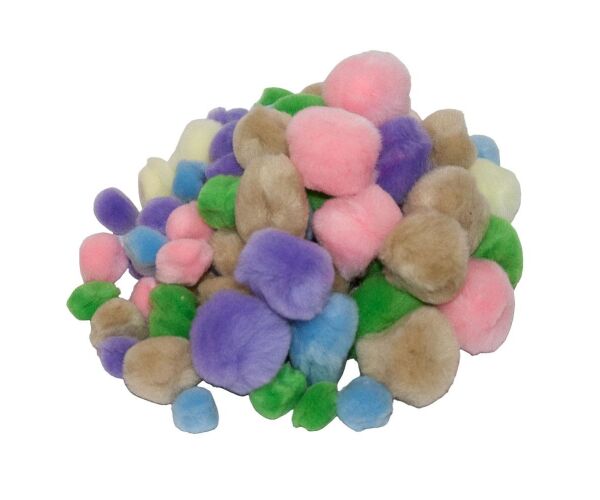 Bambule 10 - 25 mm pastelový mix 78 ks