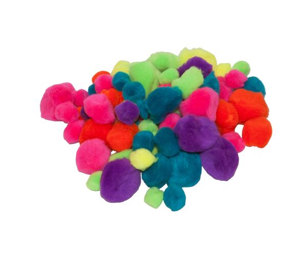 Bambule 10 - 25 mm neonový mix 78 ks