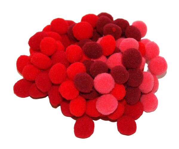 Bambule 10 mm červený mix 100 ks