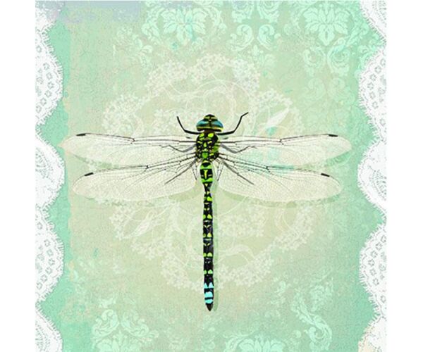 Ubrousky PAW Dekor L (20ks) Romantic Dragonfly