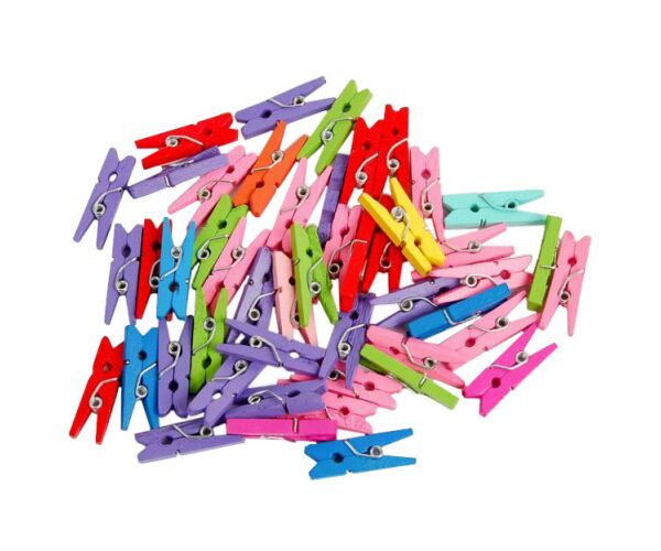 Dřevěné kolíčky barevné 2,5 cm 40 ks