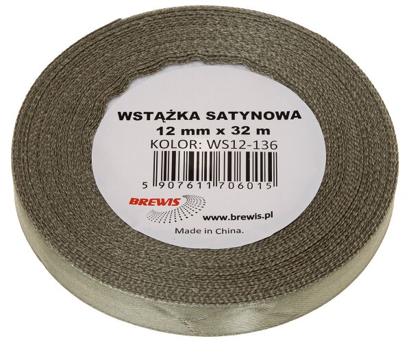 Atlasová stuha 06 mm khaki - 136