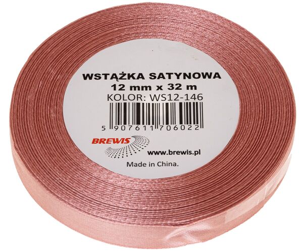 Atlasová stuha 25 mm starorůžová - 146