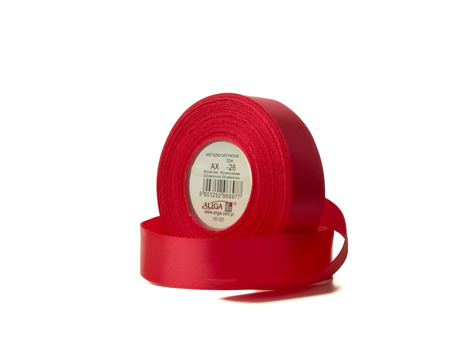 ALIGA stuha 12/32m -26 červená sv.hladká
