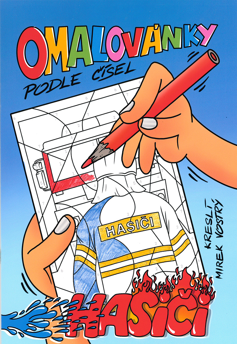 Omalovánky podle čísel A4 - Hasiči