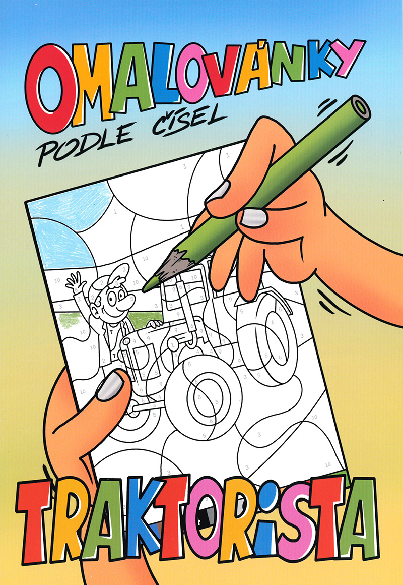 Omalovánky podle čísel A4 - Traktorista