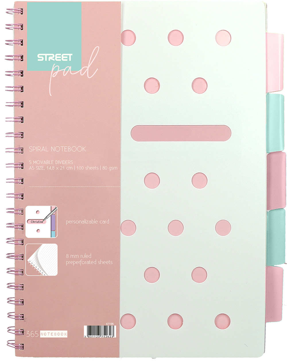 ERC blok SP  A4/100l StreetPad Pink /3/ linka