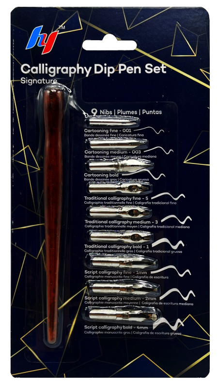 Kaligrafická sada 9 ks redisper s násadkou