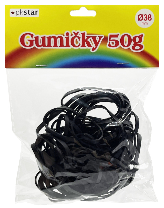 Gumové kroužky 38 mm 50g černé
