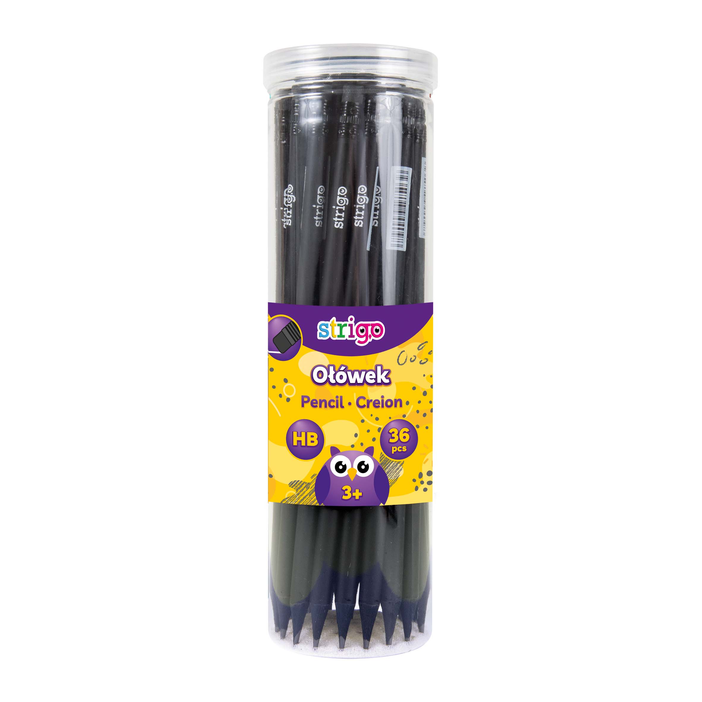 Tužka s gumou STRIGO HB černá