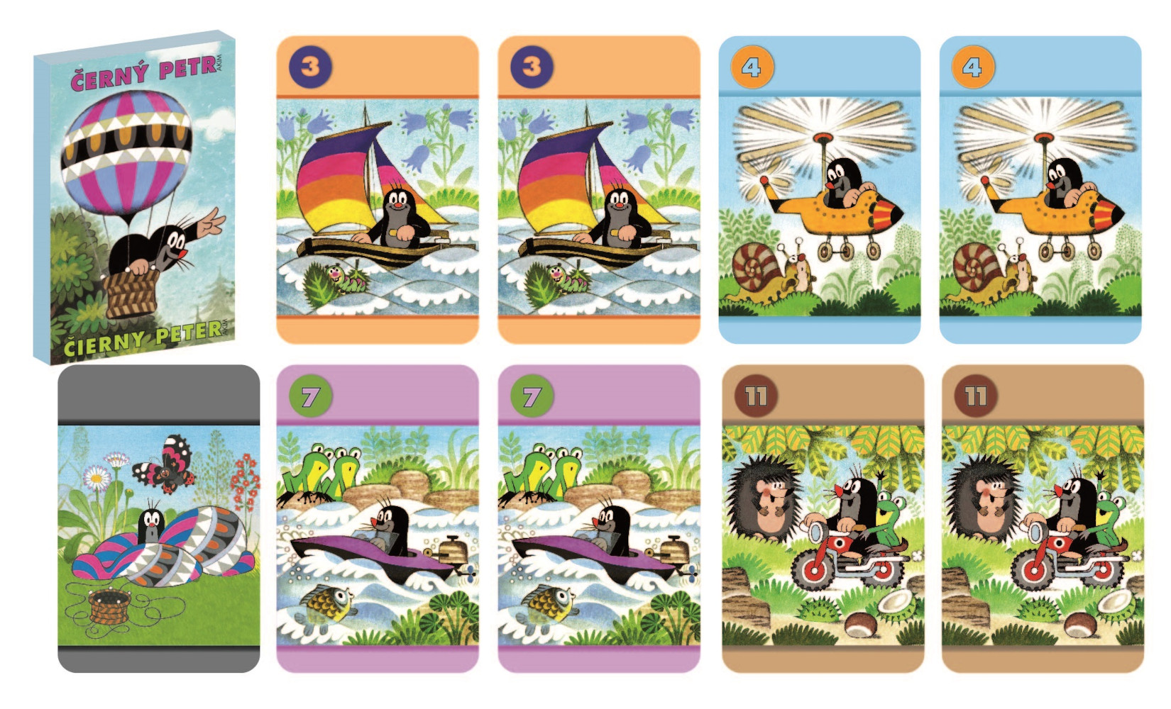 Karty Černý Petr - Krtek 6
