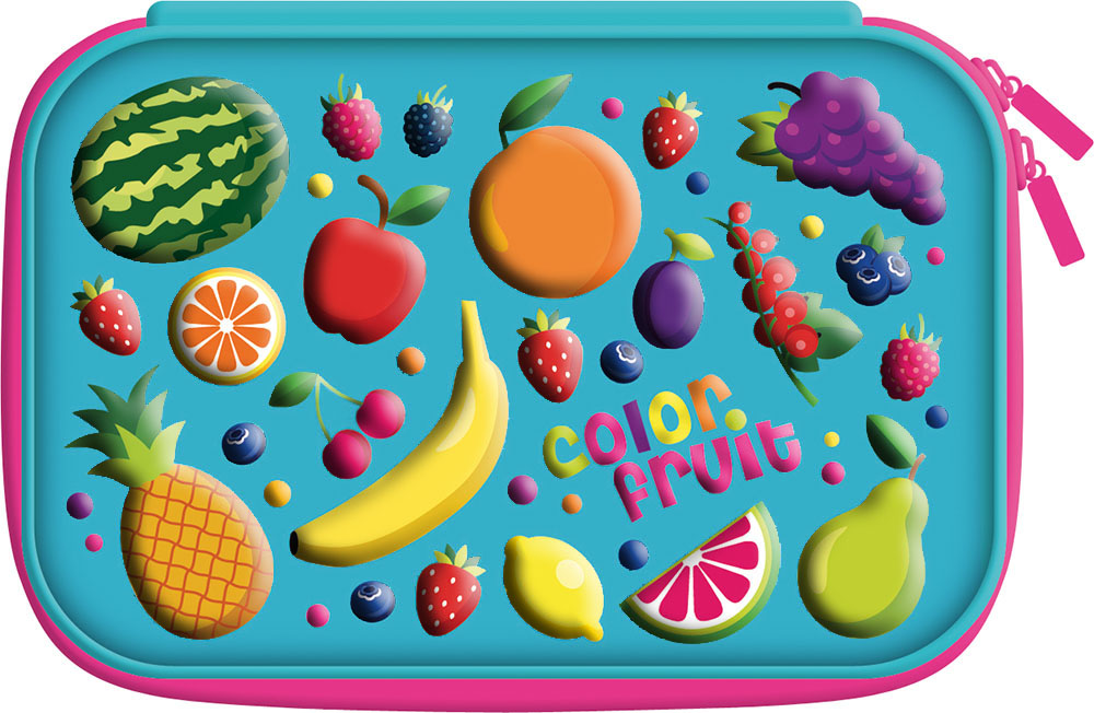 Mjski 3D EVA penál 1zip 2kl Fruits