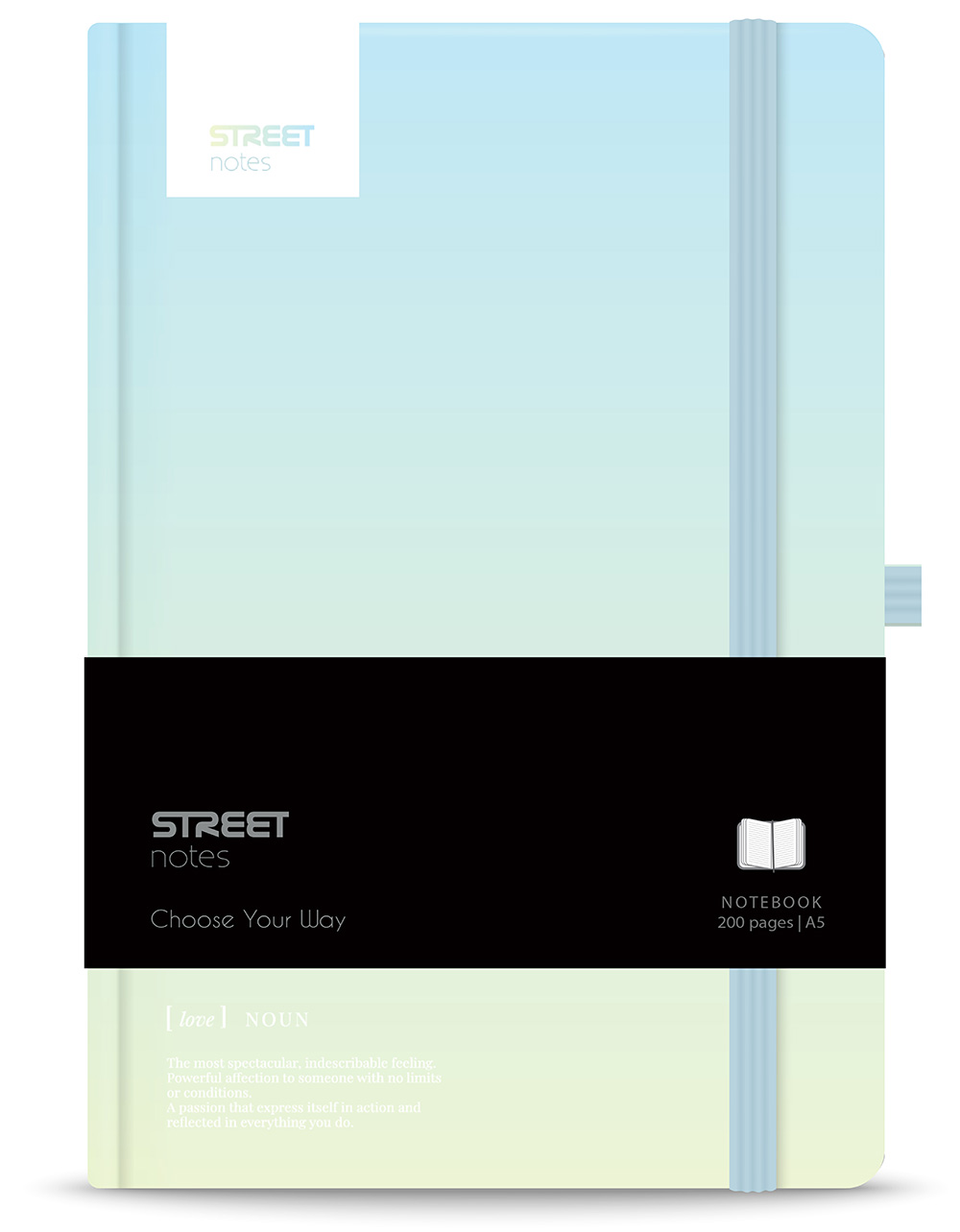 Blok DICTINARY LOVE A5 linka - s gumou