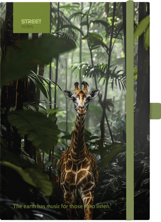 Blok ANIMALS Giraffe A6 linka s gumou