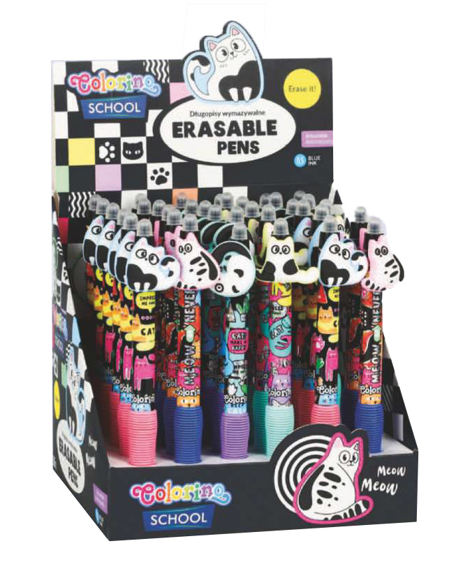 Gumovací pero Colorino Kittens s gumovým úchopem