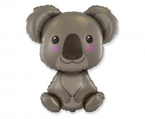 Balónek fóliový nafouknutý 14" na tyčce - Koala