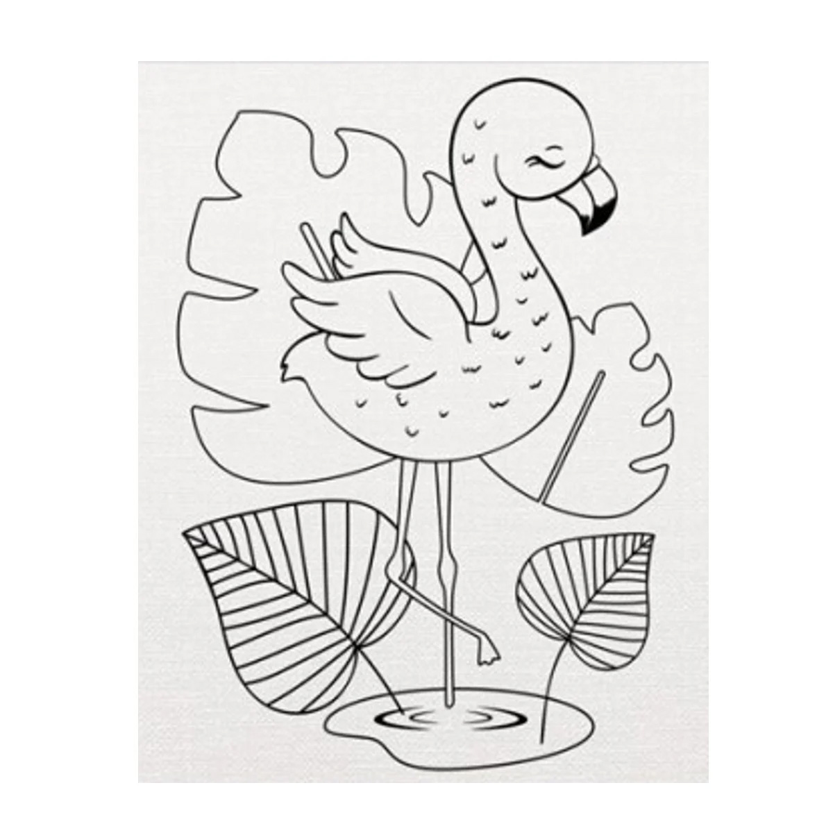 Plátno předtištěné 20 x 25 cm Plameňák