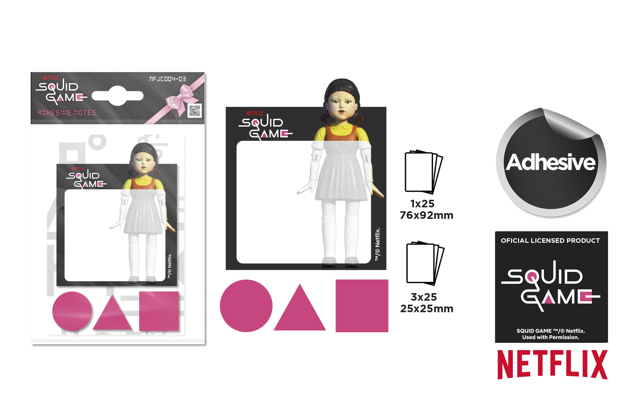 Lepící bloček Squid Game