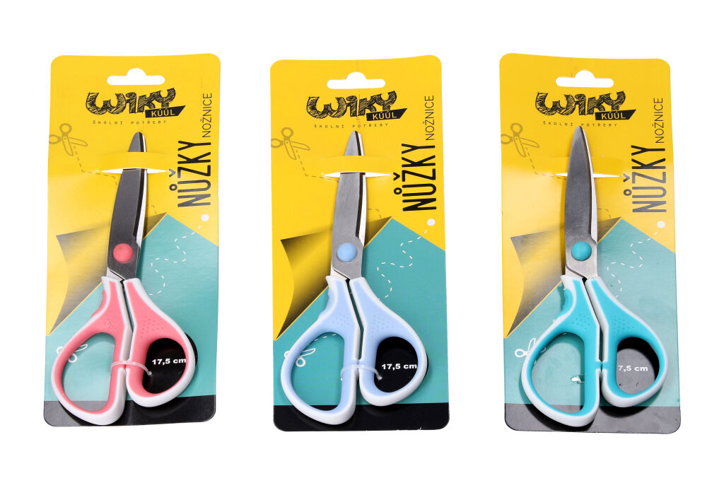 Nůžky s barevnou rukojetí 17 cm