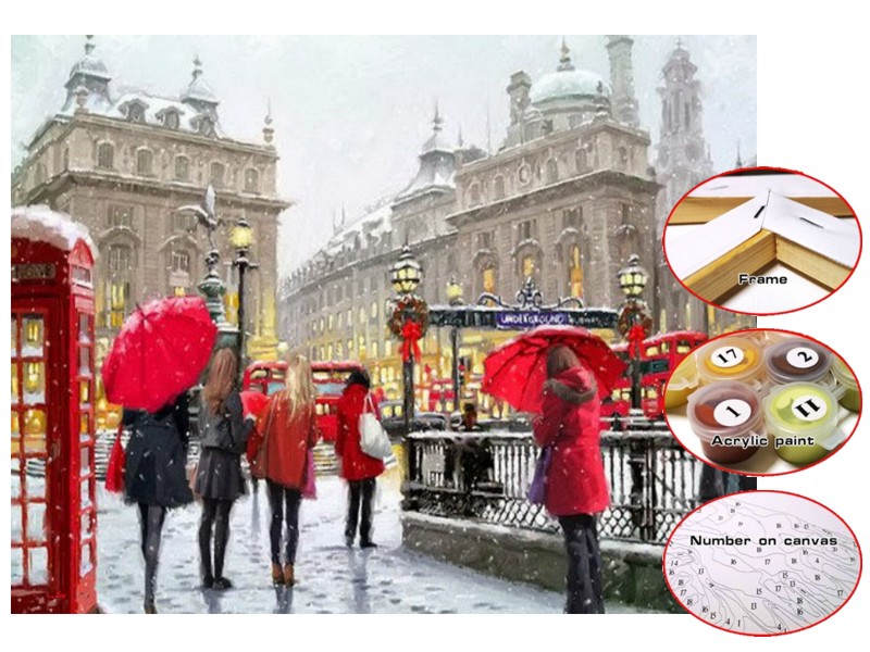 Plátno 30 x 40 cm maluj podle čísel - Londýn