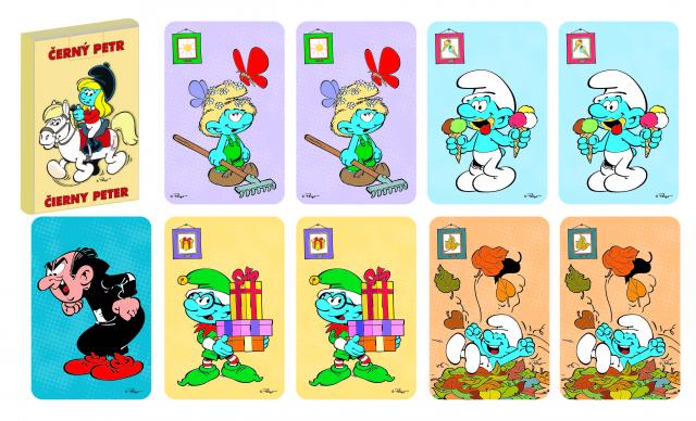 Karty Černý Petr - Šmoulové