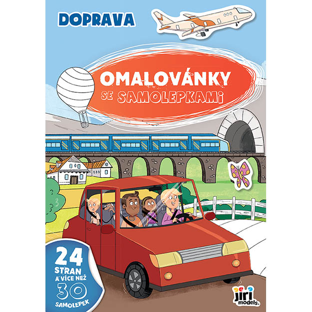 Omalovánky A4 se samolepkami - Doprava 4204-3