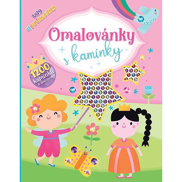 Omalovánky A4 s kamínky - Víly a Princezny