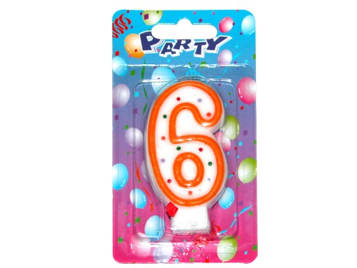 W-Svíčky dortové čísla 885039 "6"